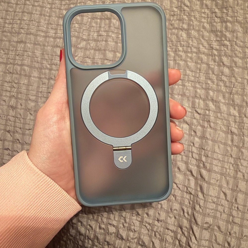 Blue iPhone 13 Pro Case with Ring Holder